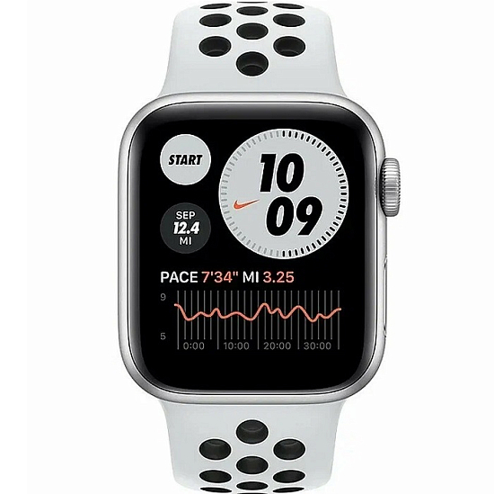 Часы Apple Watch SE (2021) Nike+, 44 мм, (MKQ73) Silver / Black, Sport Band