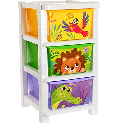 Комод детский «Дружные зверята», 3 секции 5182317