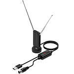 Антенна комнатная СИГНАЛ SAI-300, DVB-T2 и ДМВ активная кабель 2м