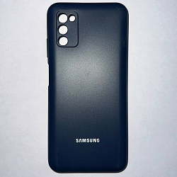 Задняя накладка SILICONE COVER для Samsung A03S тёмно-синий