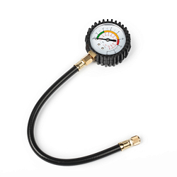 Манометр TORSO винтовое соединение, резиновый шланг 18 см 2712975