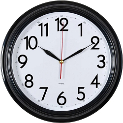 Часы настенные аналоговые БЮРОКРАТ WALLC-R86P D35см черный/белый