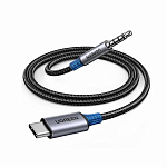 Кабель Jack 3.5 <--> Type-C  1.0м UGREEN CM734 (35056) серый