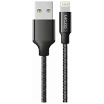 Кабель USB <--> Lightning  1.2м DORTEN DN3123010 Metallic Series (black/черный)