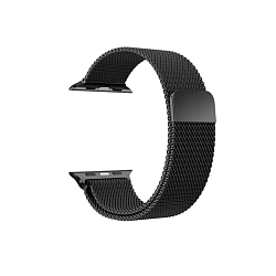 Металлический ремешок HOCO WA03 для APPLE Watch 42/44/45/49mm, чёрный, миланская петля