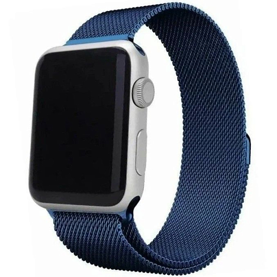 Металлический браслет NONAME на Apple Watch (38/41), миланская петля, синий