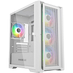 Корпус POWERCASE Alisio Micro X4W V2, Tempered Glass, 4х 120mm ARGB fans, ARGB HUB, белый, mATX  (CAMCXW-A4)