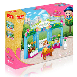 Конструктор SLUBAN Загородная жизнь: Цветочный магазин (154 дет.)
