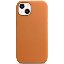 Задняя накладка MOBIS для iPhone 13 Leather Case (Золото)