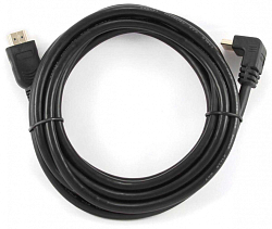 Кабель HDMI <--> HDMI  3.0м GEMBIRD/CABLEXPERT CC-HDMI490-10, ver.1.4, углов. разъем, черный, пакет