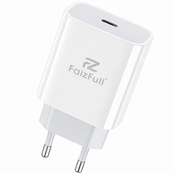 Сетевое ЗУ 1Type-C FaizFULL FC216 белый, 25W