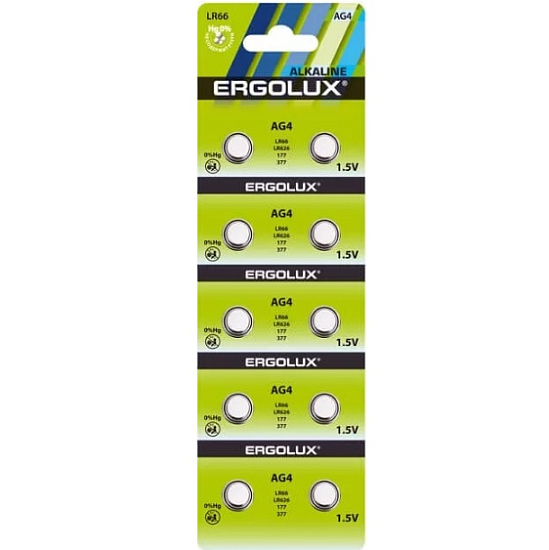 Элемент питания ERGOLUX AG4 BL-10
