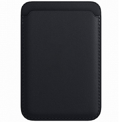 Кошелек для карт MagSafe Leather Wallet для Apple iPhone с цветной анимацией кожа Черный