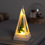 Светодиодная фигура-брелок "Ёлочка", 4x4x9.5 см свечение тёплое белое 10511867