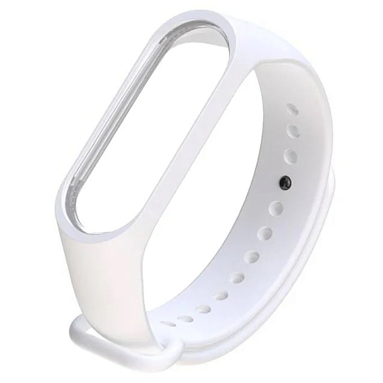 Силиконовый ремешок NONAME для Xiaomi Mi band 5 белый