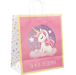 Пакет подарочный крафт, упаковка, «Моя звёздочка», 32×28×15 см