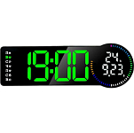 Часы настенные электронные большой дисплей будильник,температура прямоугольные TIMELAB 13*43 см