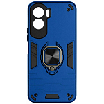 Задняя накладка DF для Honor 90 Lite DF hwArmor-09 (dark blue) с кольцом и пластиной для магнитного держателя