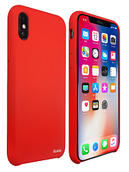 Задняя накладка OLMIO Velvet для iPhone X/XS (красный)