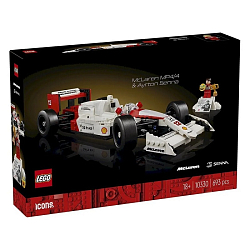 Конструктор LEGO Icons 10330 Формула-1 Гоночный автомобиль McLaren MP4/4 и Айртон Сенна