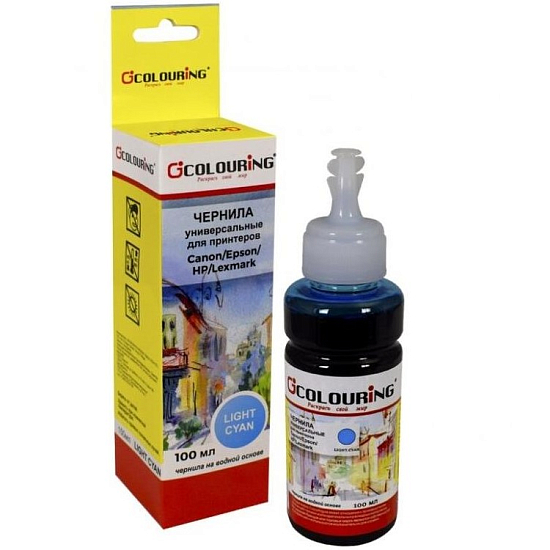 Чернила Colouring для Epson 100мл Light Cyan водные