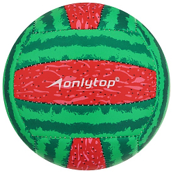 Мяч волейбольный ONLYTOP «Арбуз», машинная сшивка, 18 панелей, р. 2, PVC
