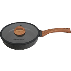 Сковорода 240см KUKMARA сср241а АП линия "Stella"(ristretto) , с ручкой,со стеклянной крышкой