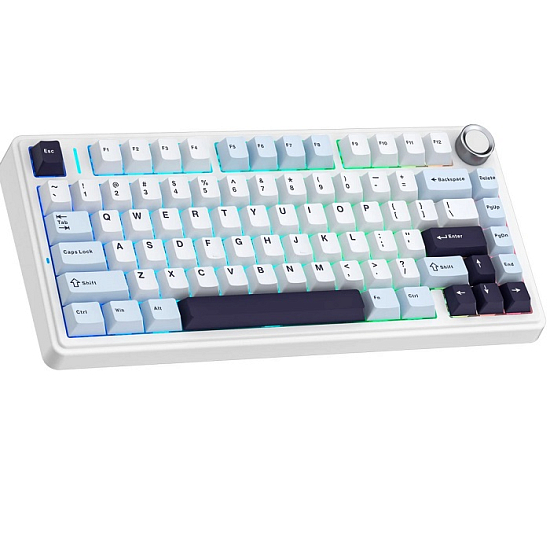 Клавиатура AULA F75 Blue-White-Purple Ice Vein Switches