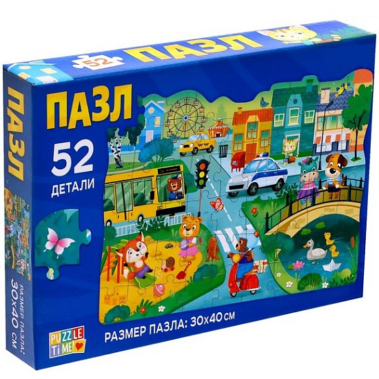 Пазл фигурный «Техника и транспорт», 52 детали