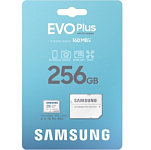 Micro SD 256Gb Samsung Class 10 Evo Plus A2 V30 U3 (R/W 160/90 MB/s) + SD адаптер