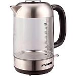 Чайник электрический HYUNDAI HYK-G4034 черный/прозрачный (Уценка)