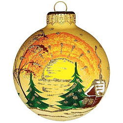 Шар "Зимний закат", 80мм, в подарочной упаковке КУ-80-224230