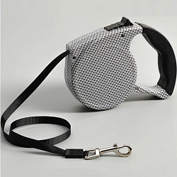 Рулетка с поводком-лентой, резиновая ручка, 5 м, вес животного до 15 кг