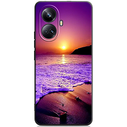 Силиконовый чехол DF для Realme 10 Pro+ (5G) DF rmCase-29 (black) Art138