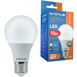 Лампа светодиодная KRONUS A60 13W/4000K/E27 нейтральный свет (10/100)
