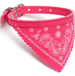 Ошейник с косынкой 32 х 1 см, ОШ 22-28, розовый