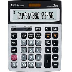 Калькулятор бухгалтерский DELI E39265 серый 16-разр.
