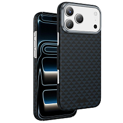 Задняя накладка KEEPHONE KEVILAR PARIS CARBON MAGSAFE CASE для iPhone 17 PRO, BLUE