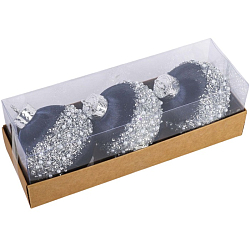 Набор шаров Волшебная страна SYQB-0124046 8 см, 3 шт, темно-синий арт.108507