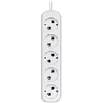 Сетевой удлинитель  5.0м SMARTBUY SBE-10-5-05-N, 5 розеток, 10А/2,2кВт без заземления ПВС 2х1,0