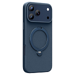 Задняя накладка KEEPHONE MEHOLD MAGSAFE LEATHER CASE WITH RING HOLDER для iPhone 17 PRO MAX, BLUE
