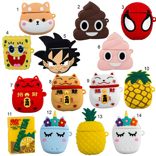 Силиконовый чехол NONAME для AirPods Silicon мультяшки №1