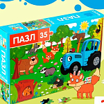Пазл «Синий трактор в лесу», 35 элементов 9570123