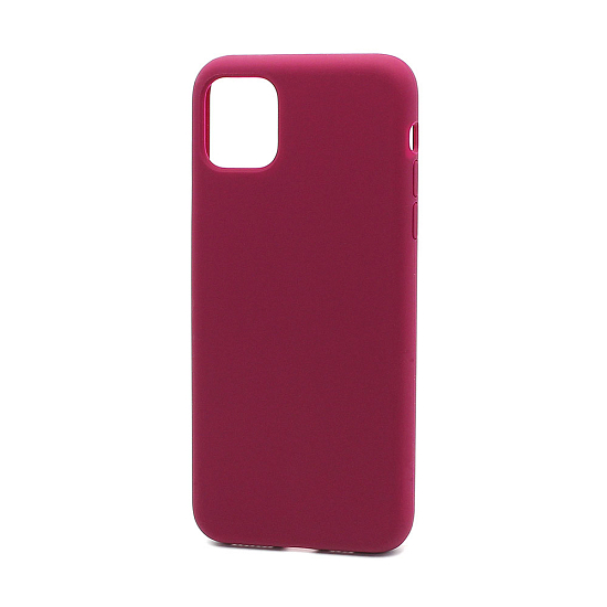 Силиконовый чехол SILICONE CASE для iPhone 11, бордовый