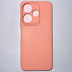 Задняя накладка Мобилис для Xiaomi Redmi 13, персиковый , матовая с защитой камеры