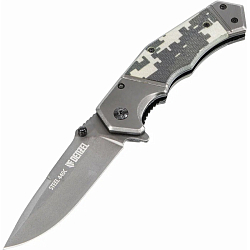 Нож складной DENZEL, многоцелевой, системы Liner-Lock, с накладкой G10 на эргономичной рукоятке// 79209