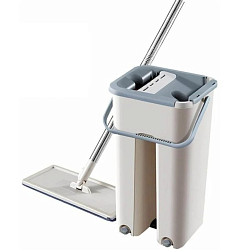 Набордля уборки CELLTIX (швабра,плоское ведро с 2 отсеками ,насадка для швабры 2шт микрофибра)беж,E1M/703448