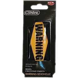 Ароматизатор CONTEX ORG WARNING SEXOHOLIC аромат ванили, подвесной гелевый Lux Air