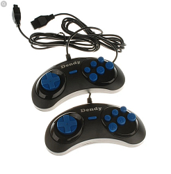 Джойстик 8-bit Dendy 08-JS 9p черный 2 дж.