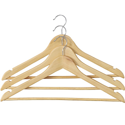 Плечики - вешалки для одежды LaDо́m Bois, 44,5×1,2×23 см, 3 шт, с перекладиной 9348087